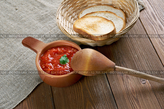 Russian sauce adjika. Стоковое фото, фотограф Александр Fanfo / Фотобанк Лори