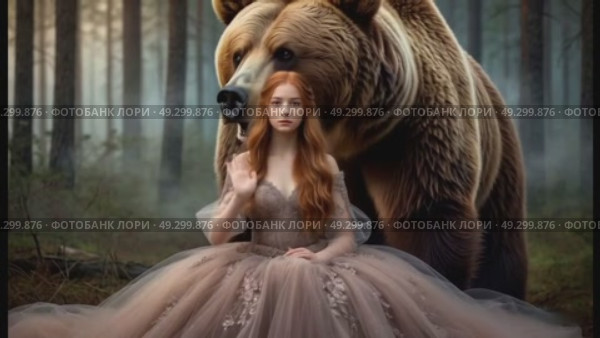 Русский медведь. Стоковое AI-видео, аниматор Антонина Тарасова / Фотобанк Лори