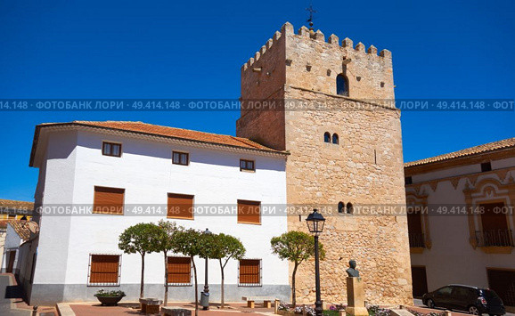 San Clemente village in Cuenca at Castile La Mancha by Saint James Way of levante. Стоковое фото, агентство Ingram Publishing / Фотобанк Лори