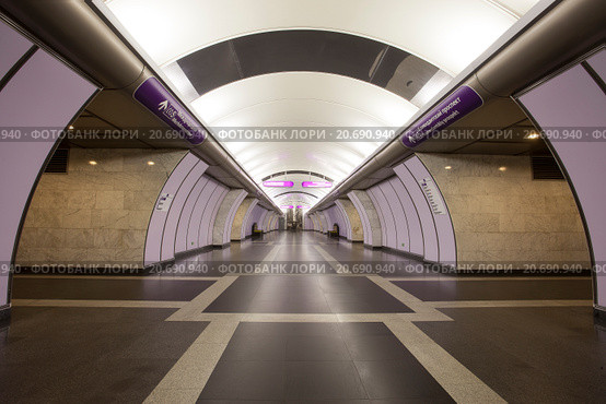 Санкт-Петербург. Метрополитен. Вестибюль станции "Волковская" (2016 год). Редакционное фото, фотограф Литвяк Игорь / Фотобанк Лори