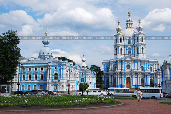 Санкт-Петербург. Смольный собор (2010 год). Редакционное фото, фотограф Дмитрий Муромцев / Фотобанк Лори
