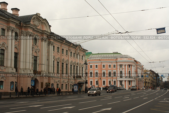 Санкт Петербург Строгановский дворец и дом Чичерина (2008 год). Редакционное фото, фотограф Корчагина Полина / Фотобанк Лори