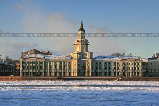 Санкт-Петербург. Вид на Кунсткамеру (2009 год). Редакционное фото, фотограф Александр Секретарев / Фотобанк Лори