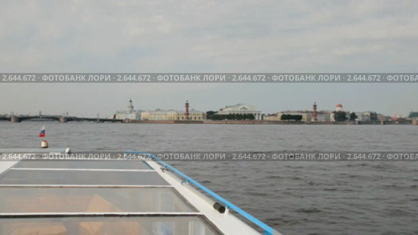 Санкт-Петербург. Вид на стрелку Васильевского острова (2011 год). Стоковое видео, видеограф Кирилл Трифонов / Фотобанк Лори