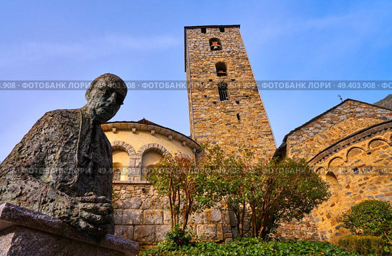 Sant Esteve church in Andorra la Vella at Pyrenees. Стоковое фото, агентство Ingram Publishing / Фотобанк Лори
