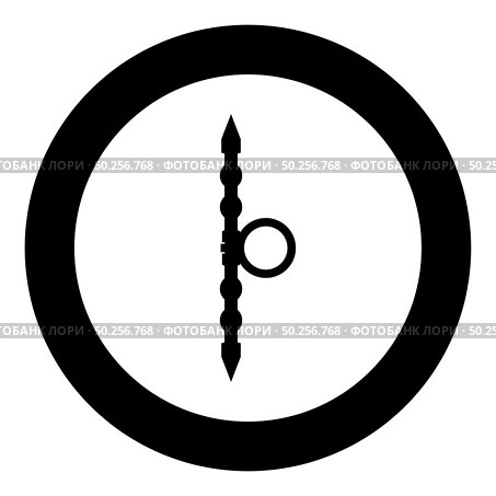 Santensu weapon of samurai for hand icon in circle round black color vector illustration flat style simple image. Santensu weapon of samurai for hand icon in circle round black color vector illustration flat style image. Стоковая иллюстрация, агентство Ingram Publishing / Фотобанк Лори