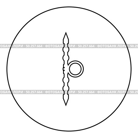Santensu weapon of samurai for hand icon in circle round outline black color vector illustration flat style simple image. Santensu weapon of samurai for hand icon in circle round outline black color vector illustration flat style image. Стоковая иллюстрация, агентство Ingram Publishing / Фотобанк Лори