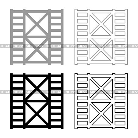Scaffolding prefabricated construction frame floors two 2 set icon grey black color vector illustration image simple solid fill outline contour line thin flat style. Scaffolding prefabricated construction frame floors two 2 set icon grey black color vector illustration image solid fill outline contour line thin flat style. Стоковая иллюстрация, агентство Ingram Publishing / Фотобанк Лори
