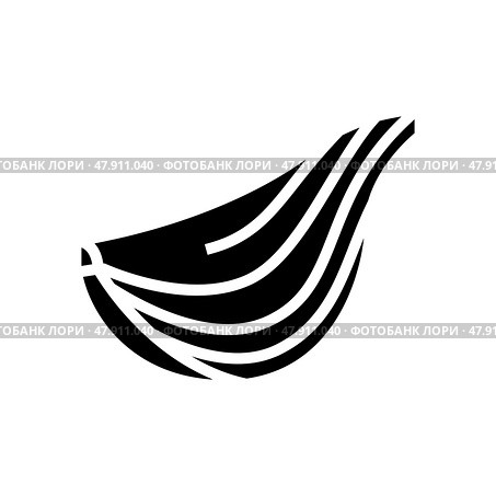 scallion onion glyph icon vector illustration. Стоковая иллюстрация, иллюстратор Vectorwin / Фотобанк Лори
