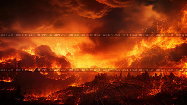 scorching hell fire ai generated. Стоковое AI-изображение, AI-художник Vectorwin / Фотобанк Лори