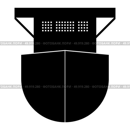 Seagoing cargo ship icon . Стоковая иллюстрация, агентство Ingram Publishing / Фотобанк Лори