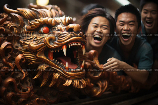Secrets of Mikoshi: Protectors Who Exorcise Evil Spirits. Стоковое AI-изображение, AI-художник Юрий Поздников / Фотобанк Лори