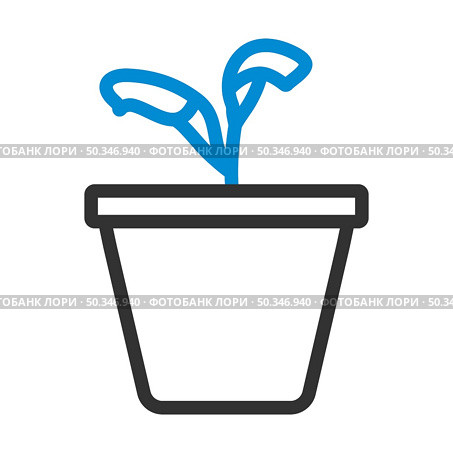 Seedling Icon. Editable Bold Outline With Color Fill Design. Vector Illustration. Стоковая иллюстрация, агентство Ingram Publishing / Фотобанк Лори