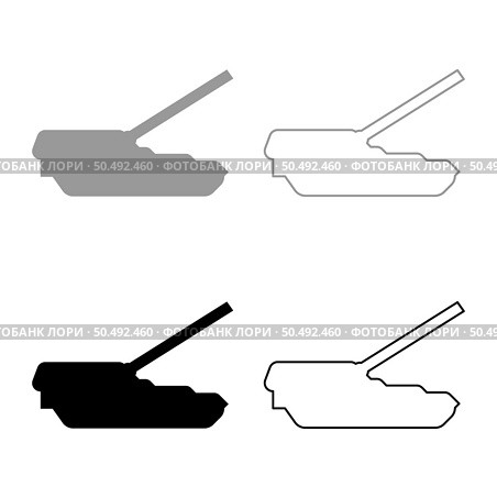 Self-propelled howitzer artillery system set icon grey black color vector illustration image simple solid fill outline contour line thin flat style. Self-propelled howitzer artillery system set icon grey black color vector illustration image solid fill outline contour line thin flat style. Стоковая иллюстрация, агентство Ingram Publishing / Фотобанк Лори