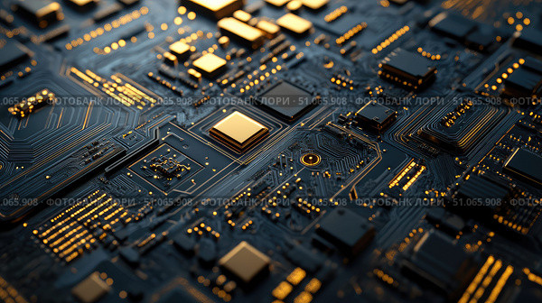 semiconductor layering microchip ai generated. Стоковое AI-изображение, AI-художник Vectorwin / Фотобанк Лори