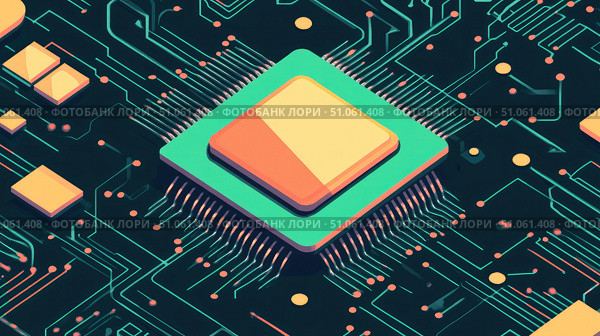 semiconductor scanning radar ram chip ai generated. Стоковое AI-изображение, AI-художник Vectorwin / Фотобанк Лори