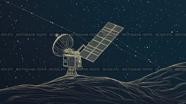 sensing scanning radar satellite ai generated. Стоковое AI-изображение, AI-художник Vectorwin / Фотобанк Лори