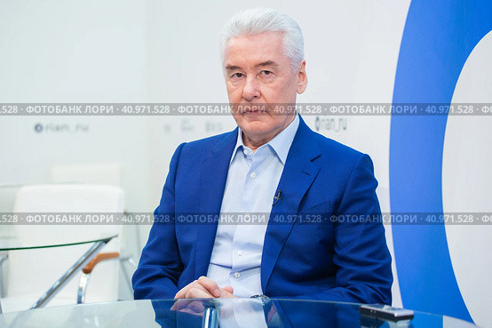 Сергей Собянин. Мэр Москвы. (2023 год). Редакционное фото, фотограф Александр Тарасенков / Фотобанк Лори