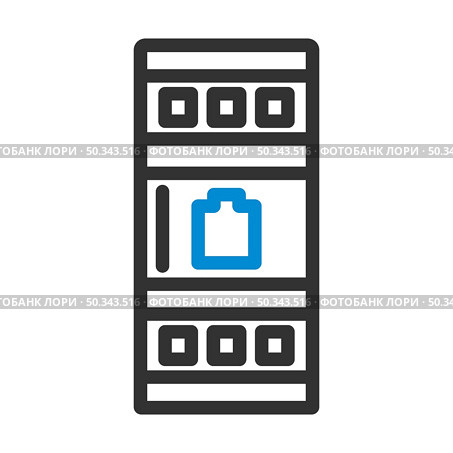 Server Rack Icon. Editable Bold Outline With Color Fill Design. Vector Illustration. Стоковая иллюстрация, агентство Ingram Publishing / Фотобанк Лори