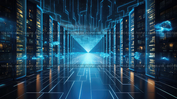 servers data architecture ai generated. Стоковое AI-изображение, AI-художник Vectorwin / Фотобанк Лори