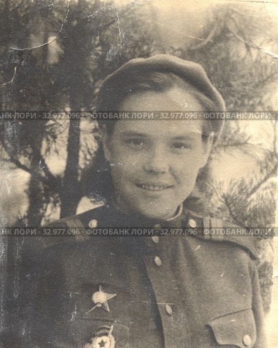 Сержант Катя. 10.04.1945. Германия. Стоковое фото, фотограф Retro / Фотобанк Лори