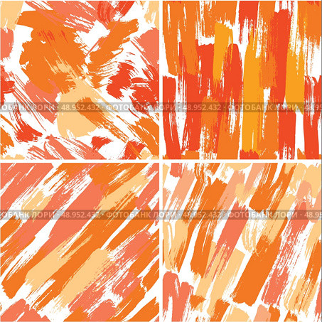 Set of seamless pattern with blots and ink splashes. Abstract background for design in grunge style. Ready to use as swatch. Стоковая иллюстрация, агентство Ingram Publishing / Фотобанк Лори