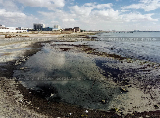 Shallow shore of the Caspian Sea. Стоковое фото, фотограф Александр Малышев / Фотобанк Лори