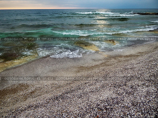 Shell coast of the Caspian Sea. Стоковое фото, фотограф Александр Малышев / Фотобанк Лори