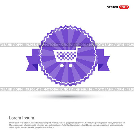 Shopping Cart icon - Purple Ribbon banner. Стоковая иллюстрация, агентство Ingram Publishing / Фотобанк Лори