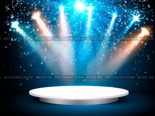 Showroom Background With A Red Carpet and Spotlight. Festival sh. Showroom Background With A Red Carpet and Spotlight. Festival show poster. Vector. . Showroom Background With A Red Carpet and Spotlight. Festival show poster. Vector. . Стоковая иллюстрация, агентство Ingram Publishing / Фотобанк Лори