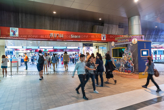 Siam metro station, Bangkok (2016 год). Редакционное фото, фотограф Александр Подшивалов / Фотобанк Лори