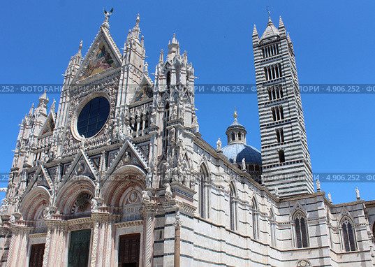 Сиенский Кафедральный Собор, Италия (Duomo di Siena) (2013 год). Стоковое фото, фотограф Татьяна Крамаревская / Фотобанк Лори
