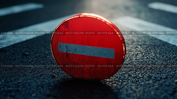 sign red stop circle ai generated. Стоковое AI-изображение, AI-художник Vectorwin / Фотобанк Лори