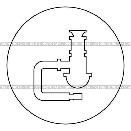 Siphon plumbing fixtures sewer pipe drain under sink sewerage tube icon in circle round black color vector illustration image outline contour line thin style simple. Siphon plumbing fixtures sewer pipe drain under sink sewerage tube icon in circle round black color vector illustration image outline contour line thin style. Стоковая иллюстрация, агентство Ingram Publishing / Фотобанк Лори