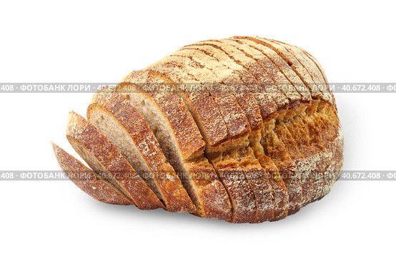 Sliced loaf of rye bread. Стоковое фото, фотограф Винокуров Александр / Фотобанк Лори