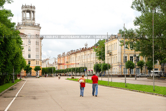 Смоленск: улица Ленина (2009 год). Стоковое фото, фотограф Дмитрий Яковлев / Фотобанк Лори
