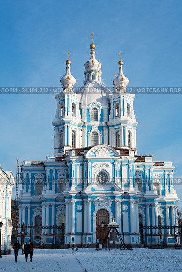 Смольный собор. Санкт-Петербург (2016 год). Стоковое фото, фотограф Александр Щепин / Фотобанк Лори