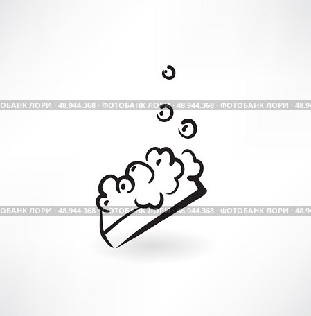 soapy sponge icon. Стоковая иллюстрация, агентство Ingram Publishing / Фотобанк Лори