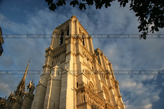 Собор Парижской Богоматери (Нотр-Дам-де-Пари), Париж (2007 год). Стоковое фото, фотограф Евгений Ковалев / Фотобанк Лори