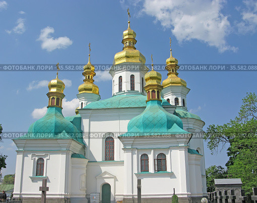 Собор Рождества Пресвятой Богородицы. Свято-Успенская Киево-Печерская лавра. Киев, Украина (2009 год). Стоковое фото, фотограф Ирина Борсученко / Фотобанк Лори