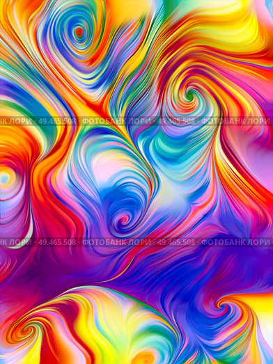 Spectrum of Light. Wallpaper Paint series. Creative arrangement of colorful background lines to serve as backdrop for projects on art, design, creativity and imagination. Стоковое фото, агентство Ingram Publishing / Фотобанк Лори