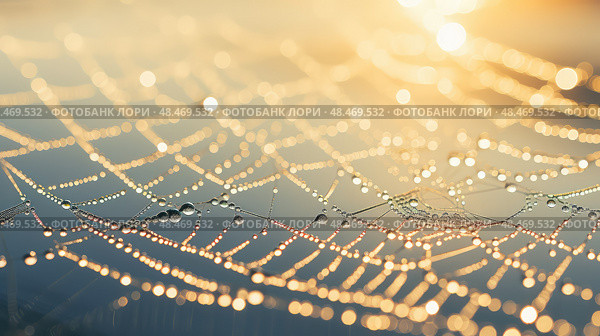 spiderweb gleam light ai generated. Стоковое AI-изображение, AI-художник Vectorwin / Фотобанк Лори