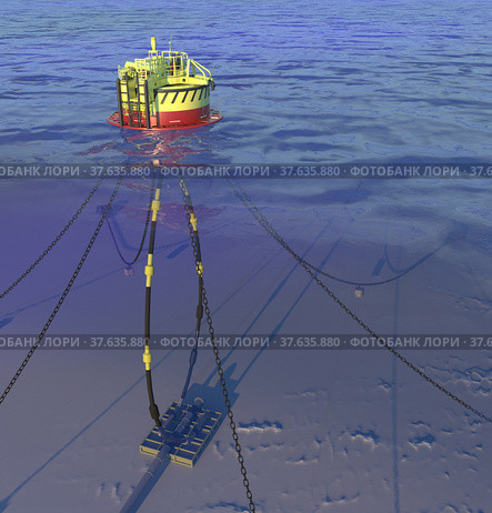 SPM buoy. 3d-rendering. Редакционная иллюстрация, иллюстратор Наталья Лагуткина / Фотобанк Лори