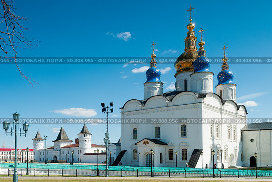 St Sophia-Assumption Cathedral in Tobolsk Kremlin (2010 год). Стоковое фото, фотограф Сергей Буторин / Фотобанк Лори