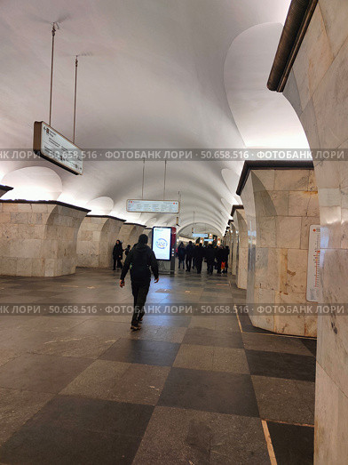 Станция метро Проспект Мира Калужско-Рижской линии, Москва. Редакционное фото, фотограф Мария Сергеева / Фотобанк Лори