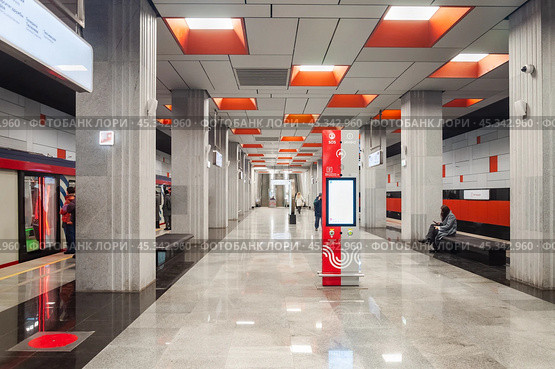 Станция "Новаторская" Московского метрополитена Троицкой линии. Редакционное фото, фотограф Алёшина Оксана / Фотобанк Лори