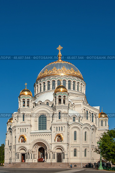 Stavropigial St. Nicholas Sea Cathedral Kronstadt. The temple was consecrated in 1913. UNESCO World Heritage Site. Стоковое фото, фотограф Оксана Медведева / Фотобанк Лори