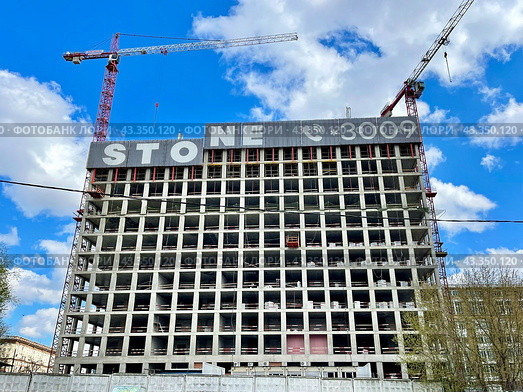 STONE Савеловская – бизнес-центр класса А в высокой стадии готовности. Москва. Редакционное фото, фотограф Овчинникова Ирина / Фотобанк Лори