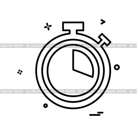 Stop watch icon design vector. Стоковая иллюстрация, агентство Ingram Publishing / Фотобанк Лори