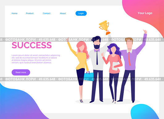 Success hands up. Winner vision, reaching the goal, business target. Successful teamwork strategy, consistency for team success winning plan. Celebrate successful project. Happy competition champions. Success banner. Winner vision, reaching the goal, business target. Successful teamwork strategy. Стоковая иллюстрация, агентство Ingram Publishing / Фотобанк Лори